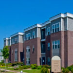 Cambridge Heights building exterior with entrance signage.