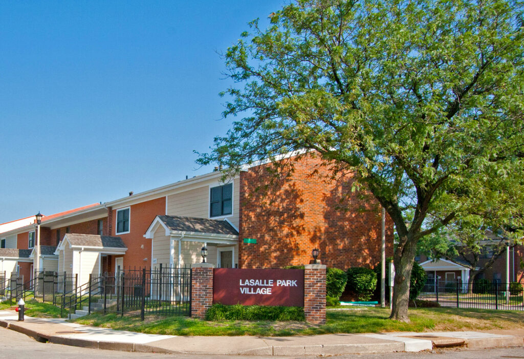 LaSalle Park building exterior with entrance signage.