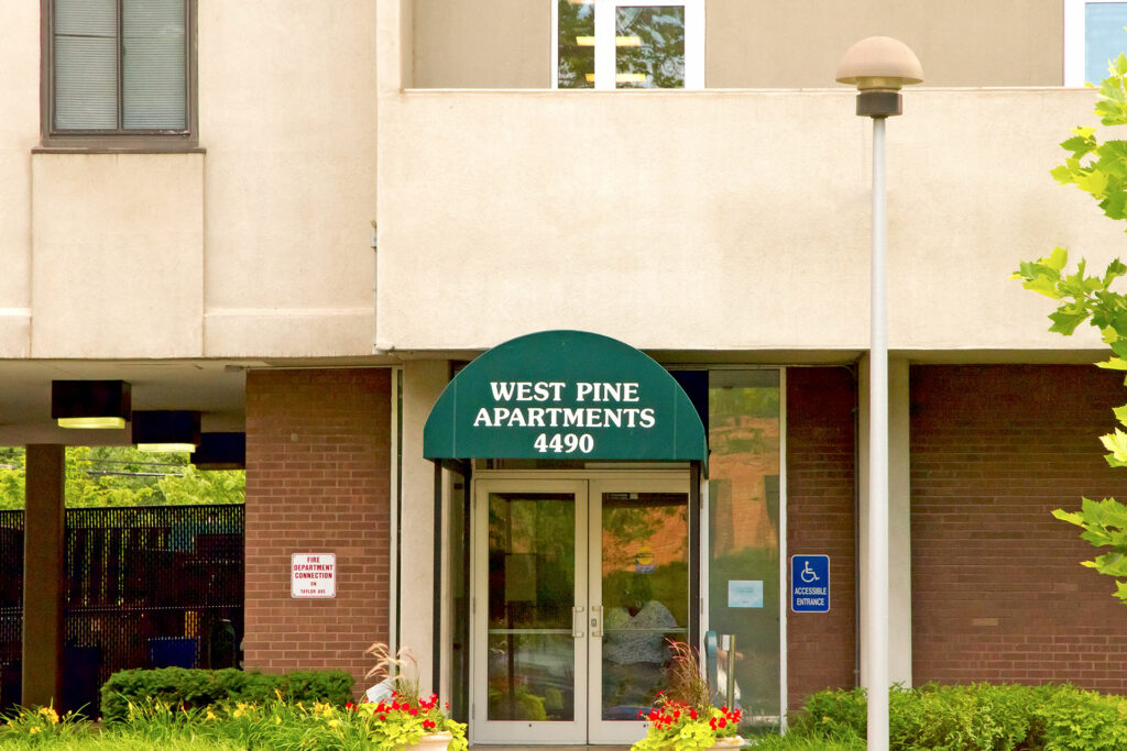 West Pine exterior building entrance.