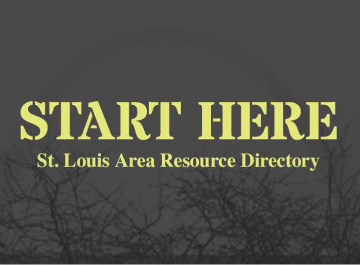 Banner for START HERE: St. Louis Area Resource Directory.